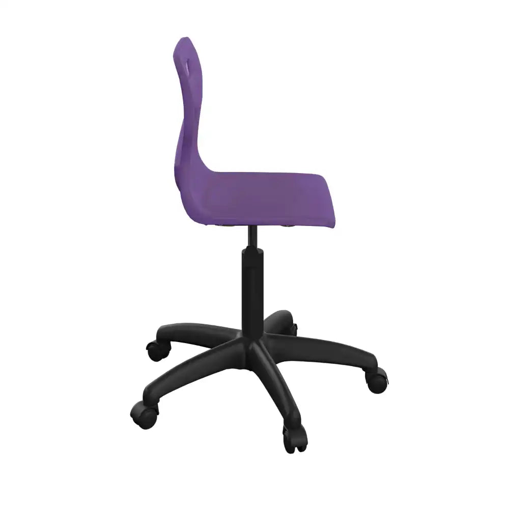 Titan Swivel Senior Chair with Plastic Base and Castors T35-P-BK 4