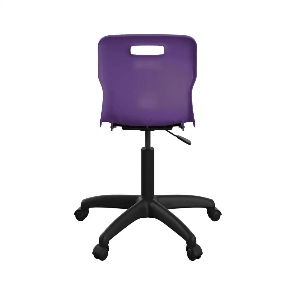 Titan Swivel Senior Chair with Plastic Base and Castors T35-P-BK 6
