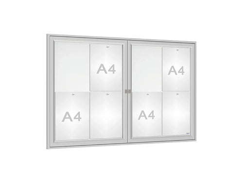 Traditional Outdoor Notice Board - 8 A4 in Two Frames