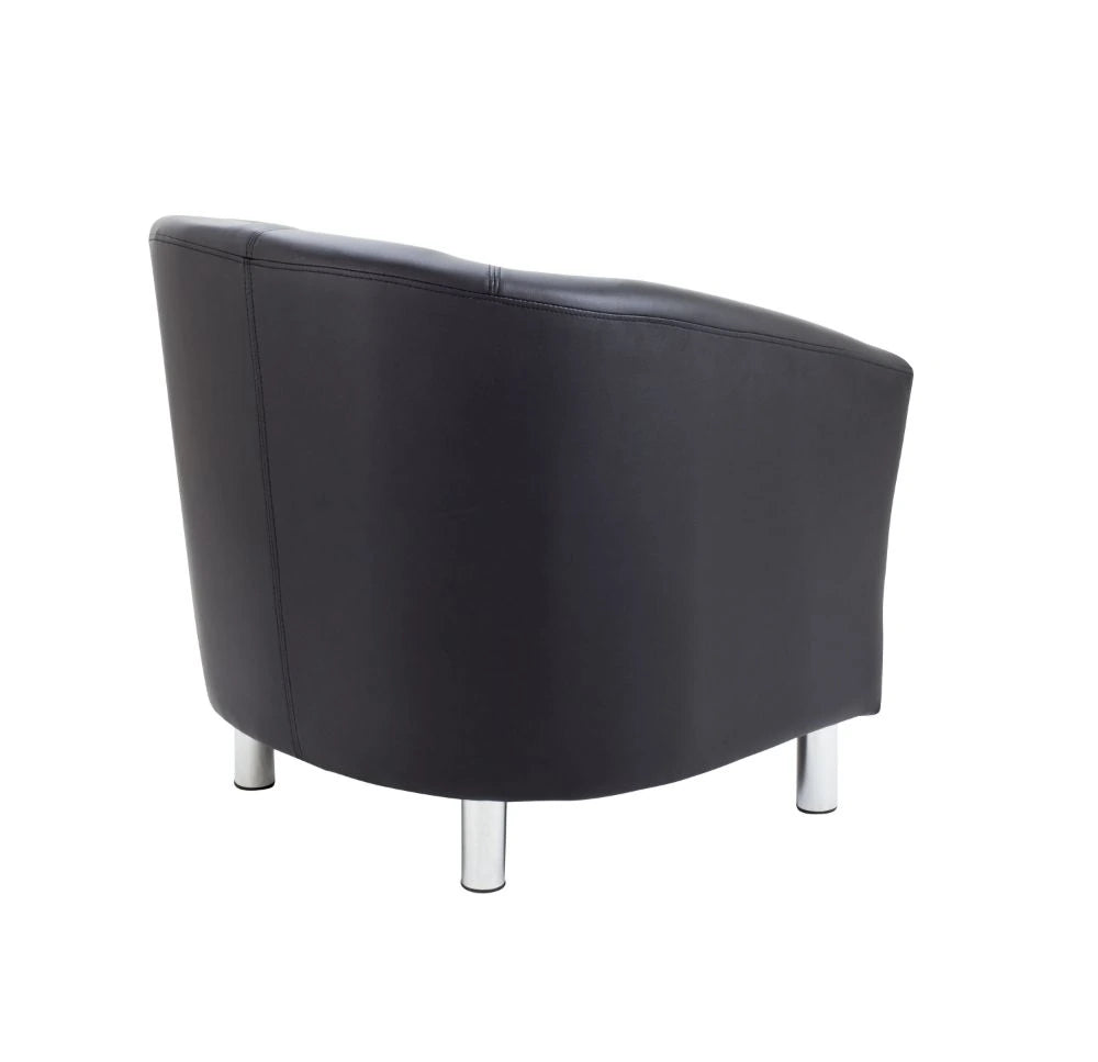Tub Armchair with Metal Feet OF2201BKML 5