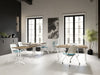 Twister Rectangular Folding Table with Flex Folding Chair and Black Finish Key Wooden Cupboard in Modern Office Setting 2