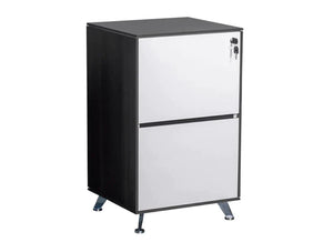 Two Drawer Filing Cabinet in Anthracite Finish File Bars Included for Featured Image