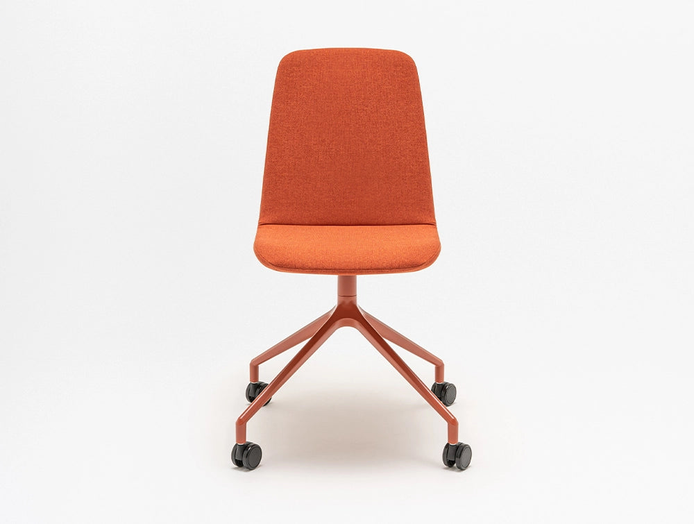 Ulti Fabric Chair on 4 Spoke Metal Base with Castors