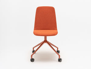 Ulti Fabric Chair on 4-Spoke Metal Base with Castors