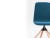 Ulti Kw Chair With Blue Finish And Wooden Legs For Meeting Rooms