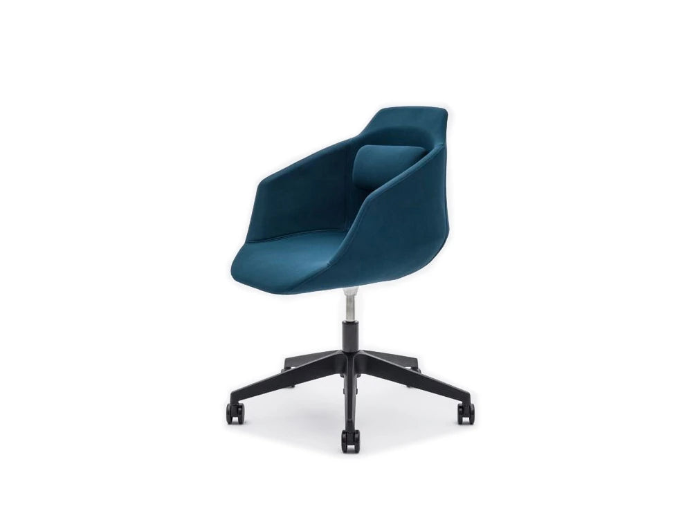 Ultra F Armchair with 4 Stars Black Metal Base for Castor Wheels