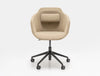 Ultra F Armchair with Back Cushion and 5 Star Swivel Base on Castors