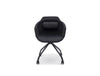 Ultra F Armchair With Black Upholstered Finish And Black Metal Base