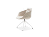 Ultra FW White with Red Upholstered Finish and Wooden Base