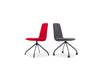 Ultra K Chair With Black Metal Base And Castor Wheels