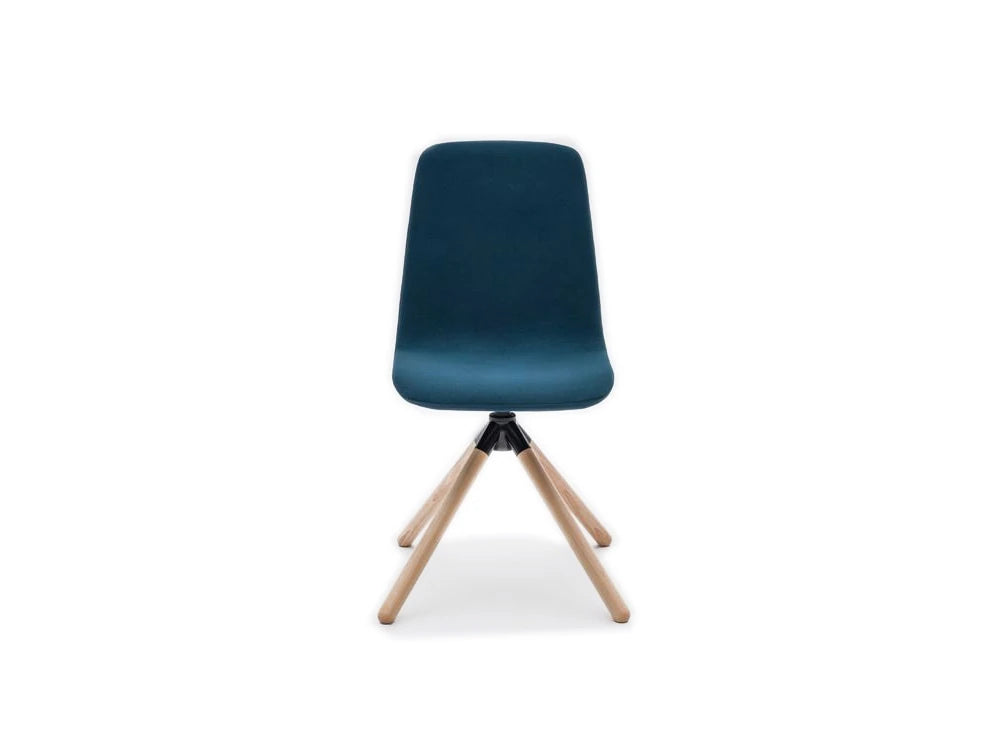 Ultra Kw Chair With Deep Blue Finish And 4 Star Wooden Base