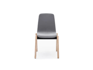 Ultra Kw Chair With Grey Finish And 4 Legs Wooden Base