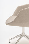 Ultra Office Chair on 4 Star Polished Aluminium Base without Cushion Detail 2