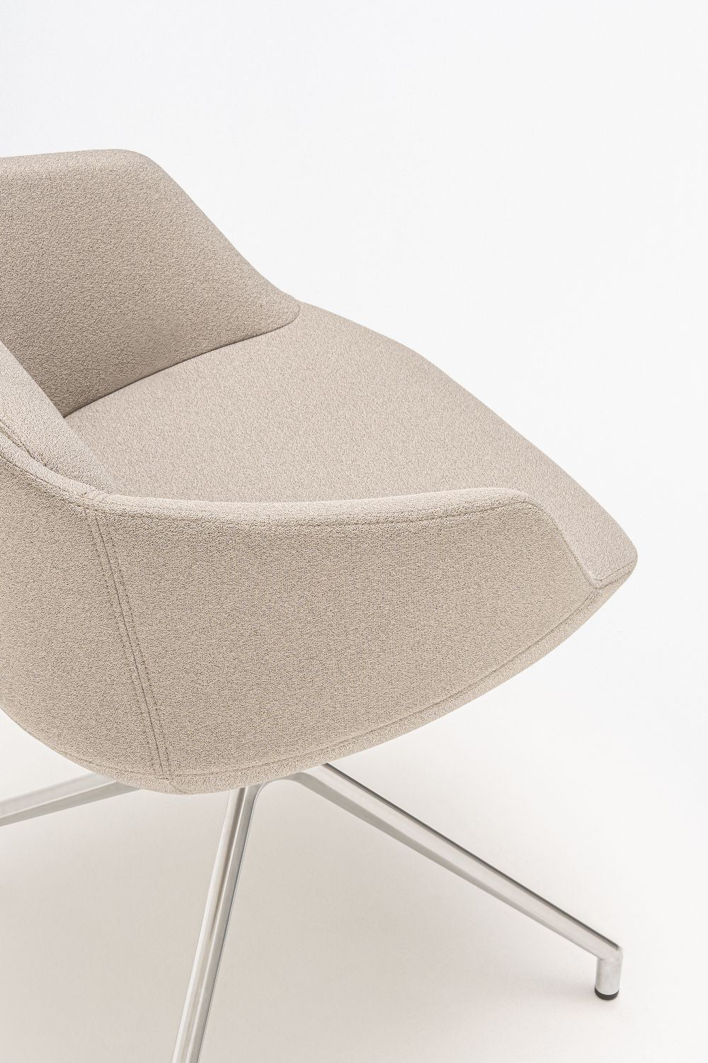 Ultra Office Chair on 4 Star Polished Aluminium Base without Cushion Detail