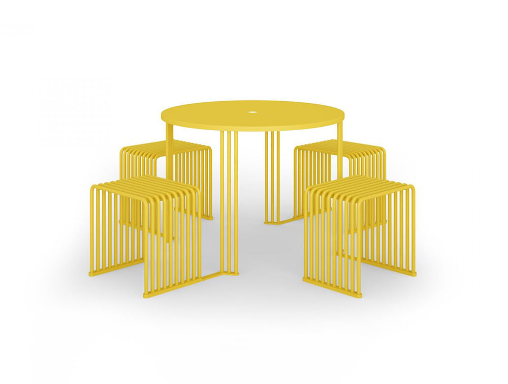Urbantime .015 Octopus Outdoor Round Table With Integrated Seating 2