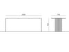 Urbantime .015 Outdoor Rectangular Metal Table Dimensions