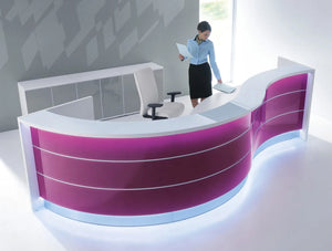 Valde Curved Circular Reception Desk 9