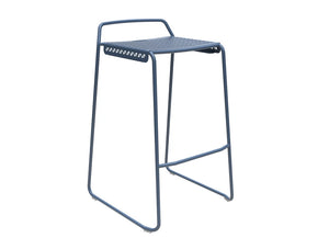 Veck Turbular Framed Canteen And Bar Stool High Stool In Dark Blue