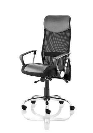 Vegas Executive Chair Black Leather Seat Black Mesh Back With Leather Headrest With Arms EX000074 12