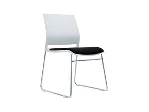 Verse Multipurpose Stacking Chair In White And Black