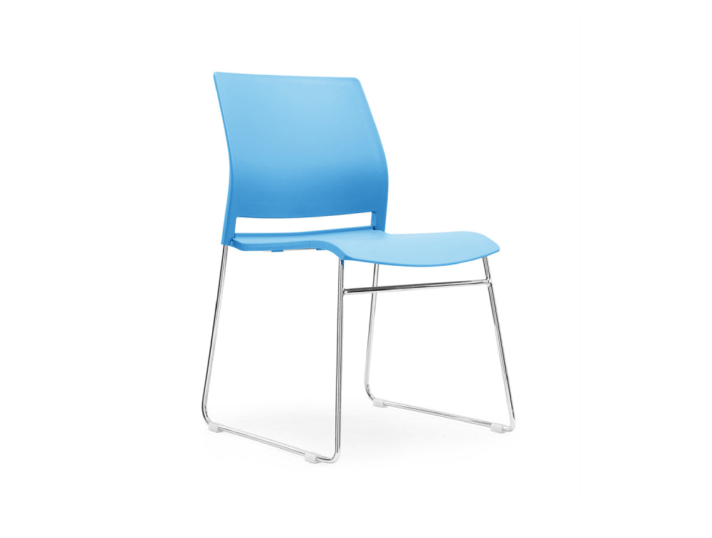 Verse Multipurpose Stacking Chair with Cantilever Legs Blue