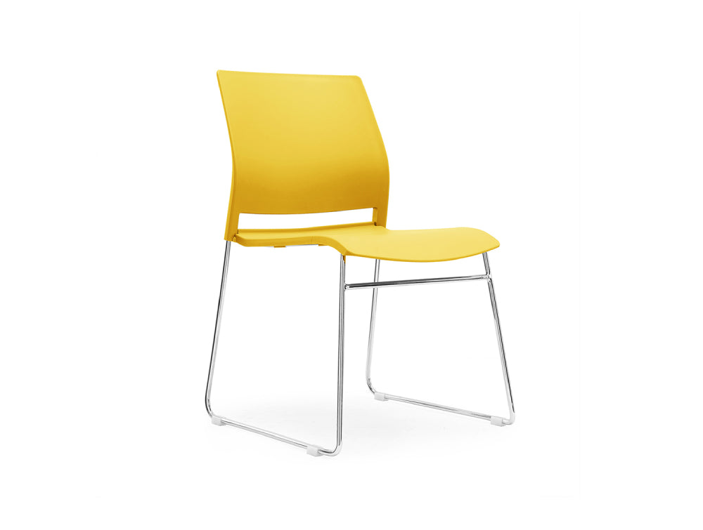 Verse Multipurpose Stacking Chair with Cantilever Legs Yellow