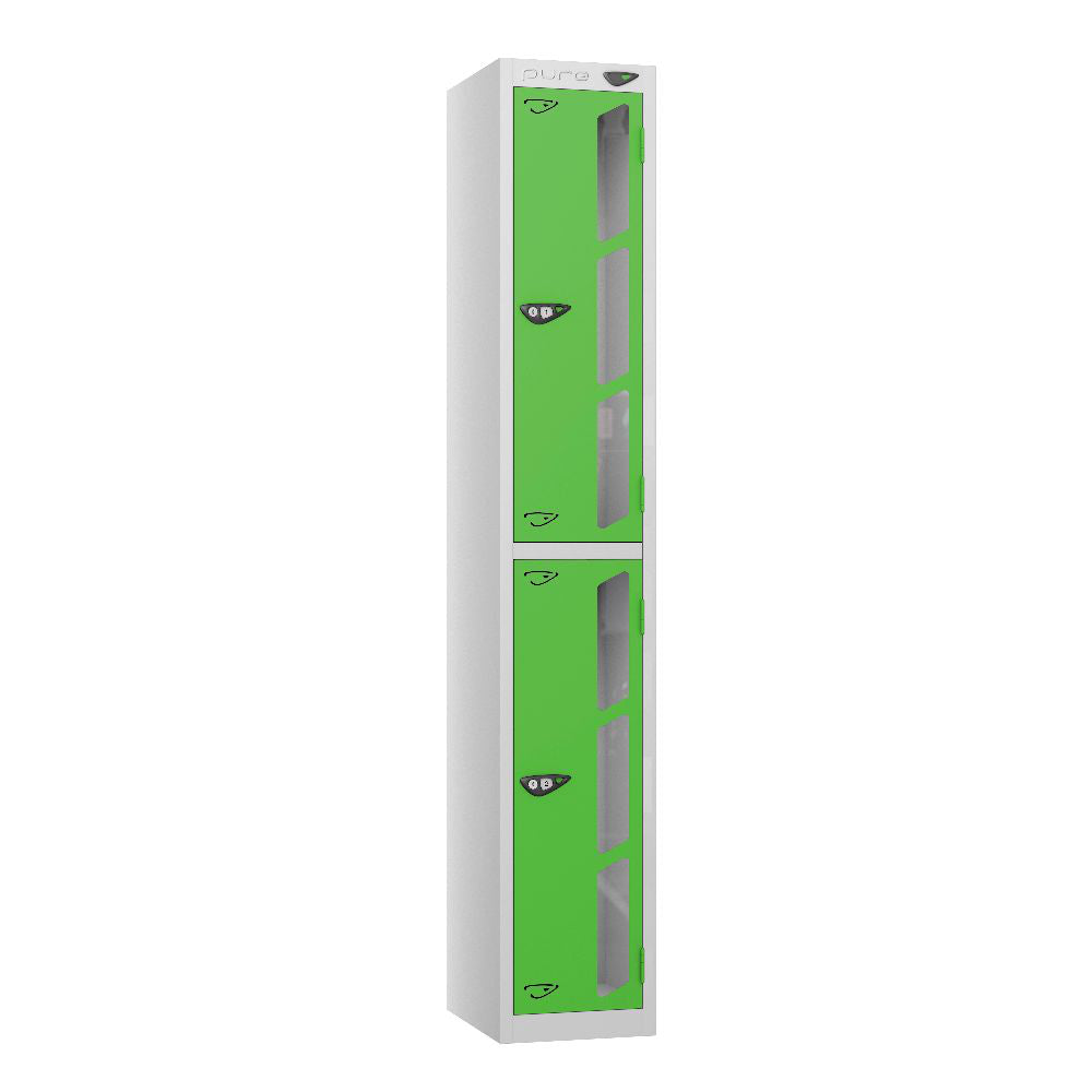 Vision 2-Door Locker Pearl Silver Forest Green