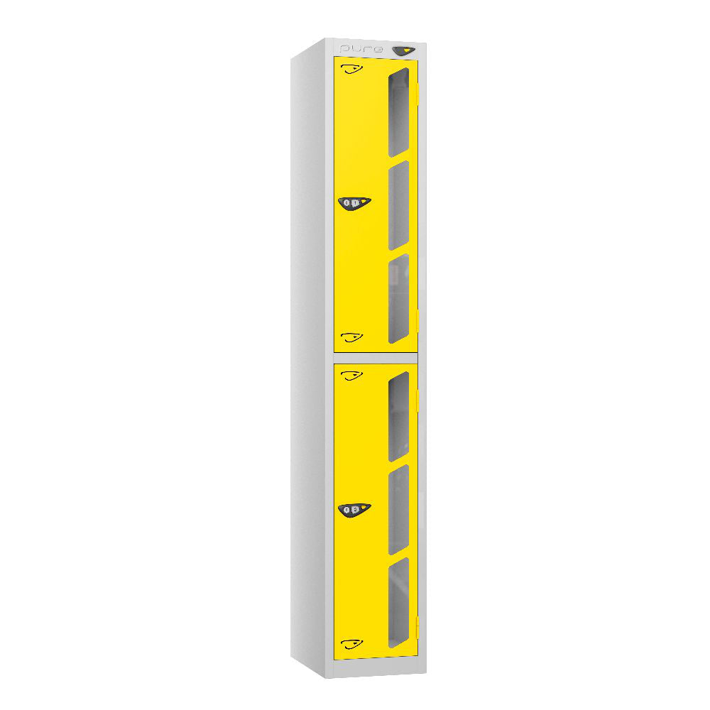 Vision 2-Door Locker Pearl Silver Lemon Yellow