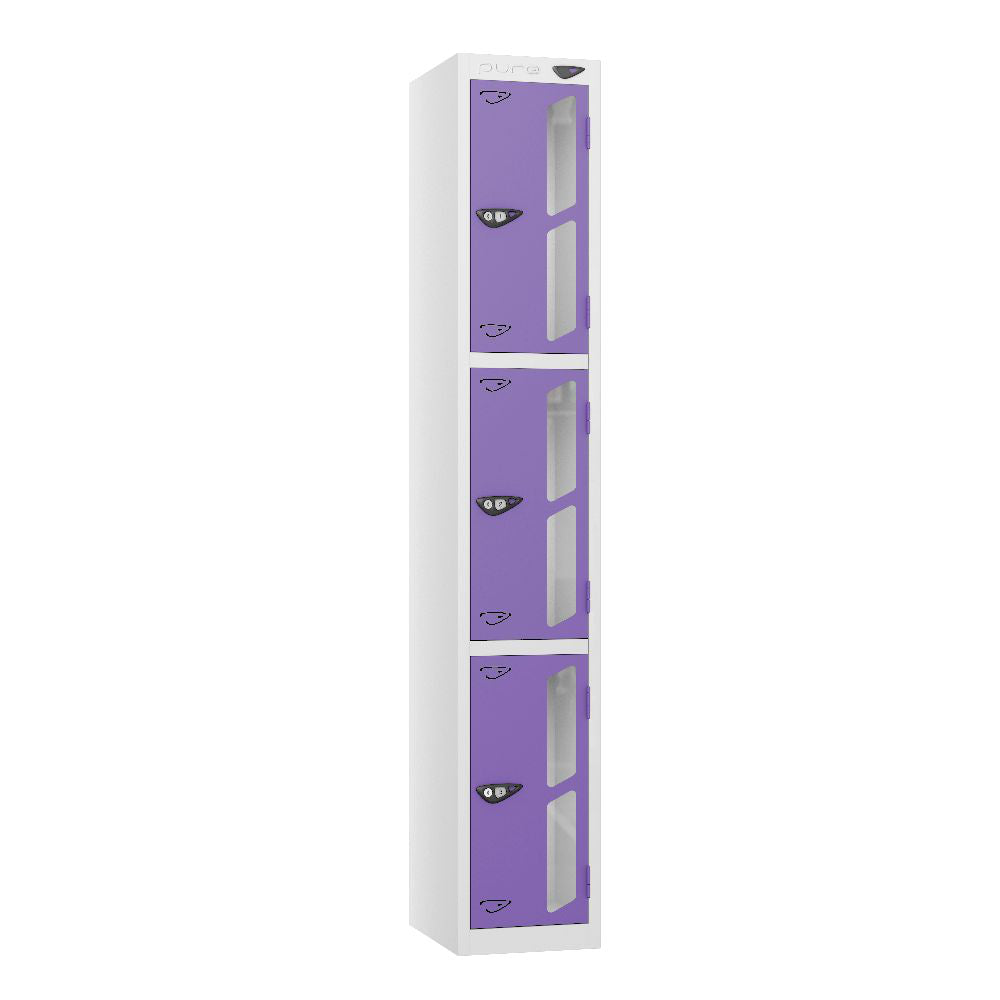 Vision 3-Door Locker Arctic White Orchid Violet