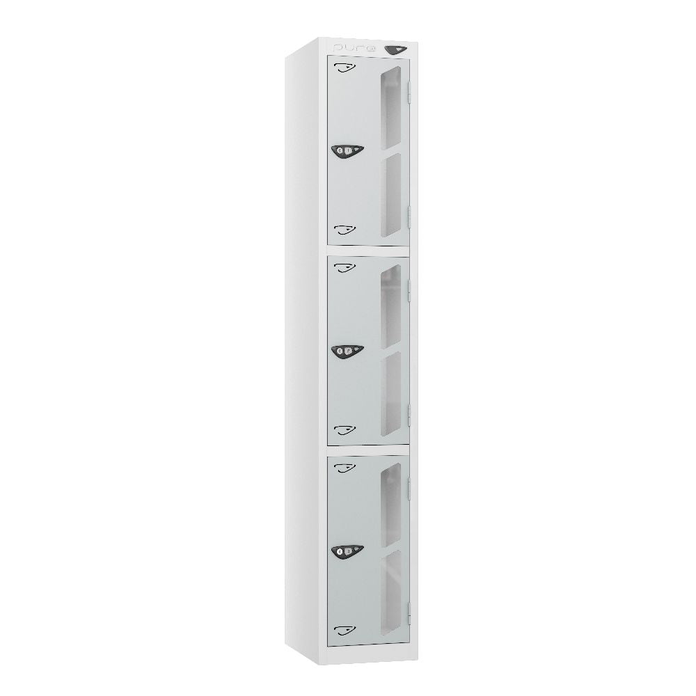 Vision 3-Door Locker Arctic White Pearl Silver