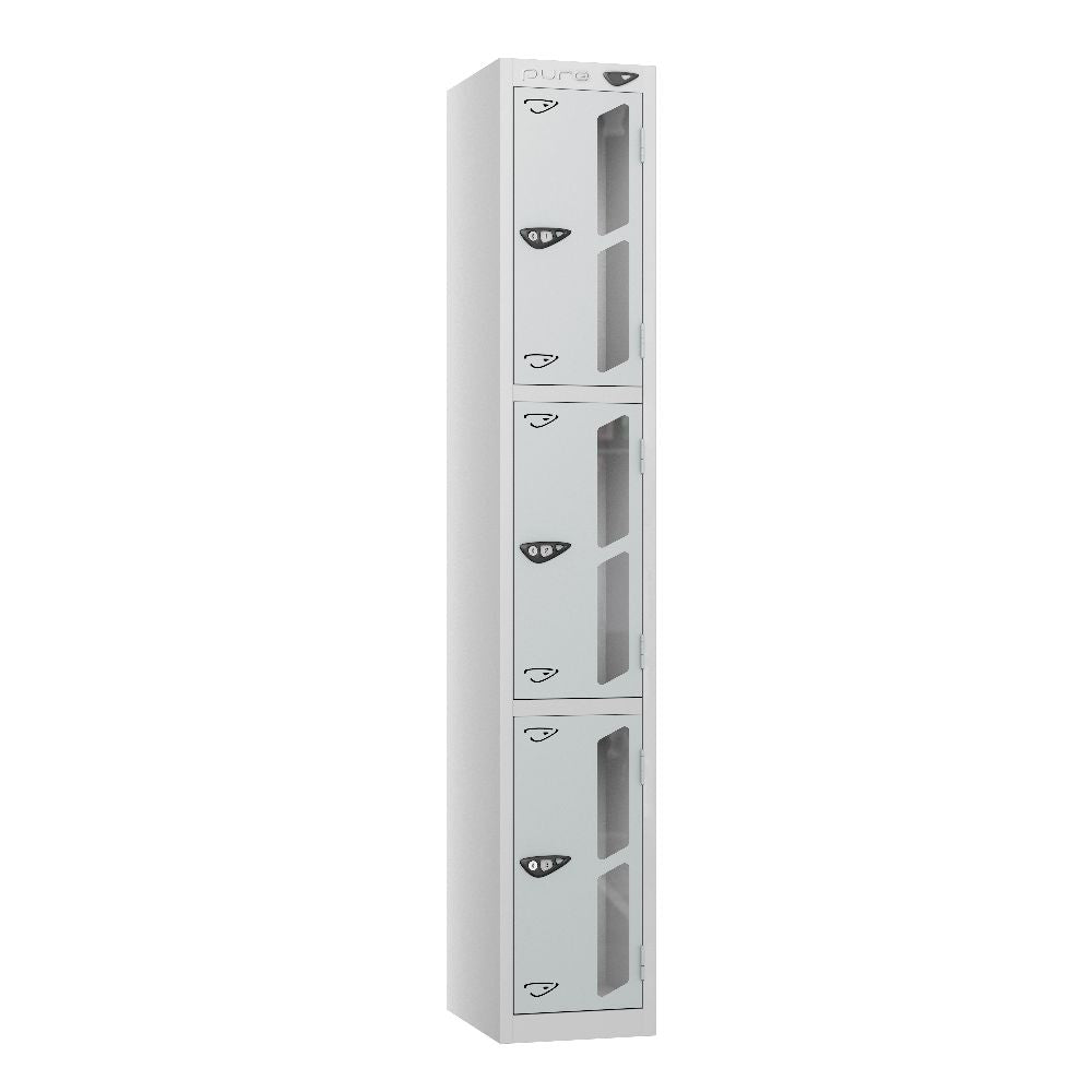 Vision 3-Door Locker Pearl Silver Pearl Silver