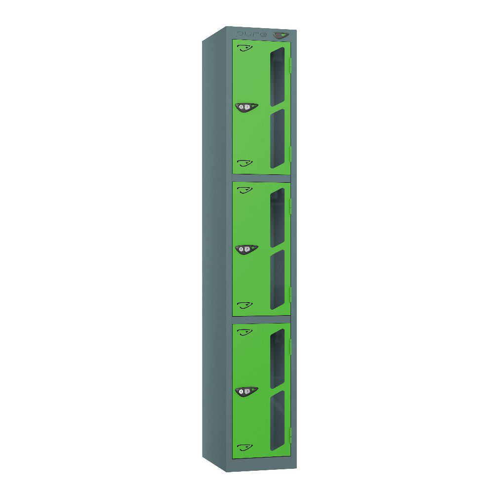 Vision 3-Door Locker Slate Grey Forest Green