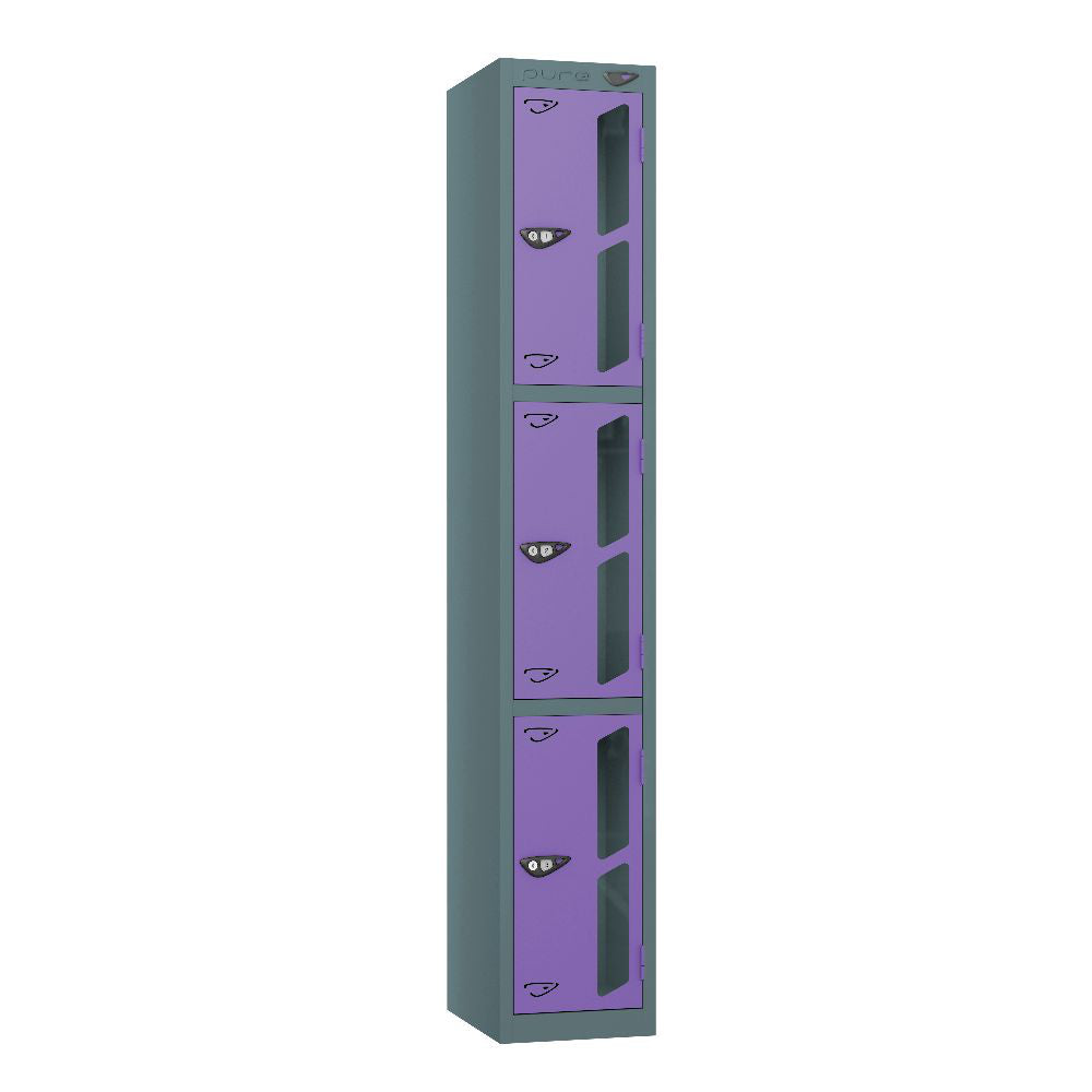 Vision 3-Door Locker Slate Grey Orchid Violet