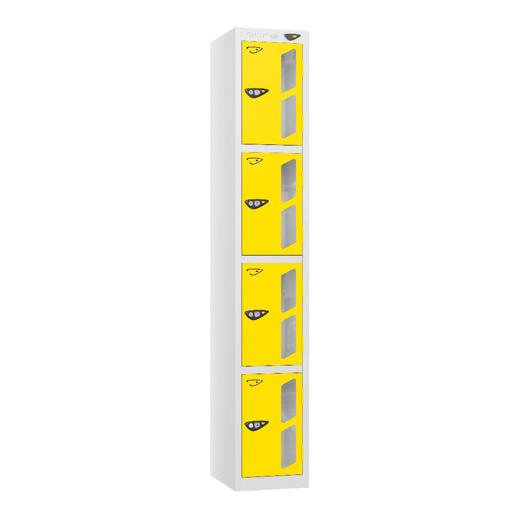 Vision 4-Door Locker Arctic White Lemon Yellow