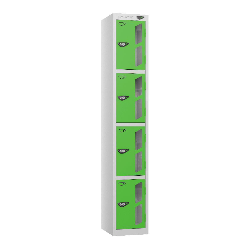 Vision 4-Door Locker Pearl Silver Forest Green
