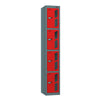 Vision 4-Door Locker Slate Grey Flame Red