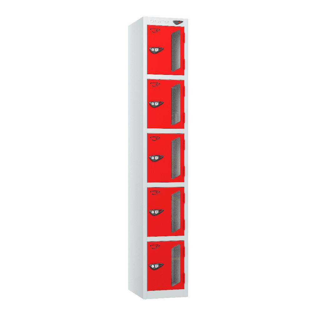Vision 5-Door Locker Arctic White Flame Red