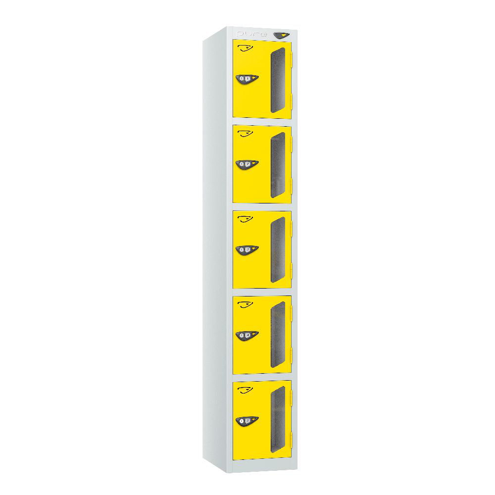 Vision 5-Door Locker Arctic White Lemon Yellow