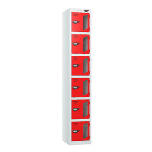 Vision 6-Door Locker - Arctic White Flame Red