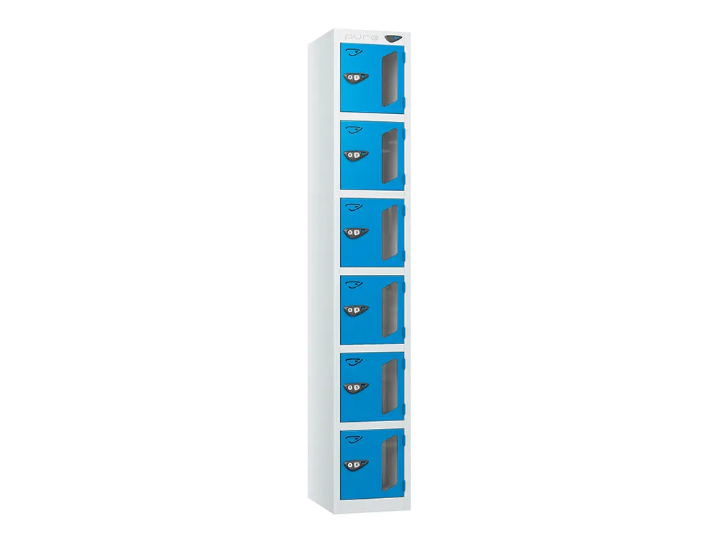 Vision 6-Door Locker - Arctic White & Cobalt Blue