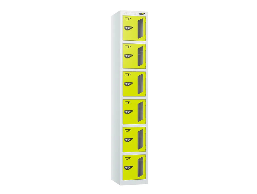 Vision 6-Door Locker - Arctic White & Lime Light