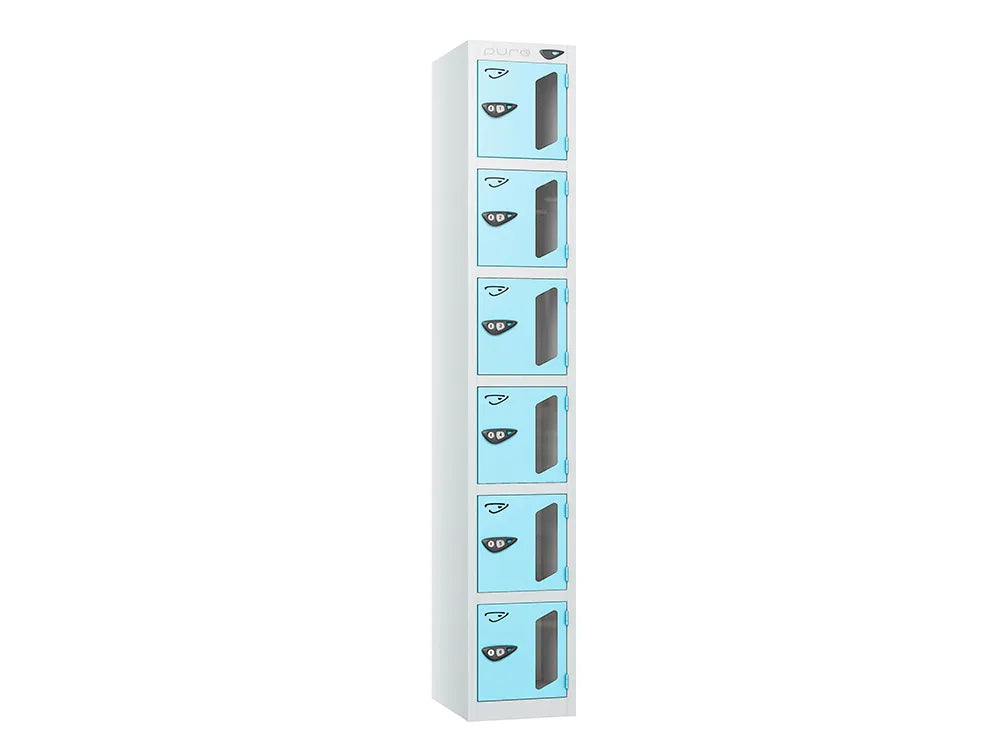 Vision 6-Door Locker - Arctic White & Ribbon Blue