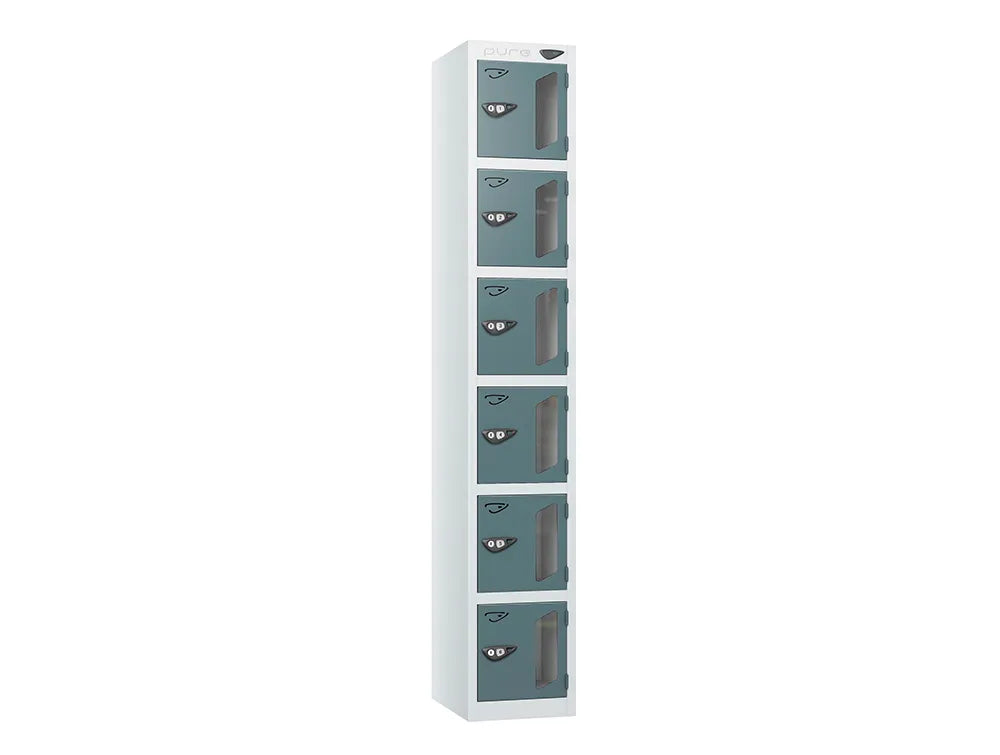 Vision 6-Door Locker - Arctic White & Slate Grey