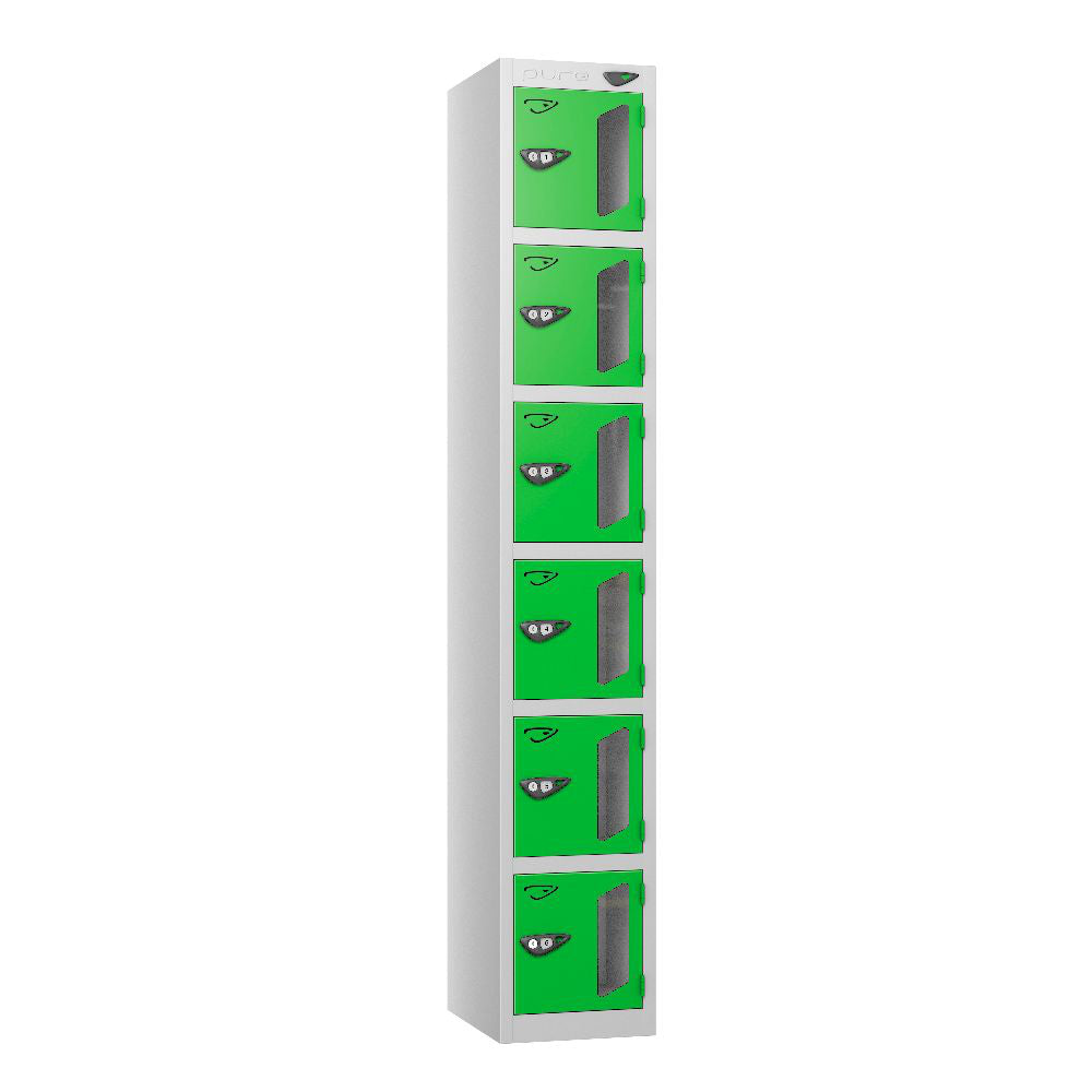 Vision 6-Door Locker - Pearl Silver Forest Green