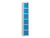 Vision 6-Door Locker - Pearl Silver & Cobalt Blue