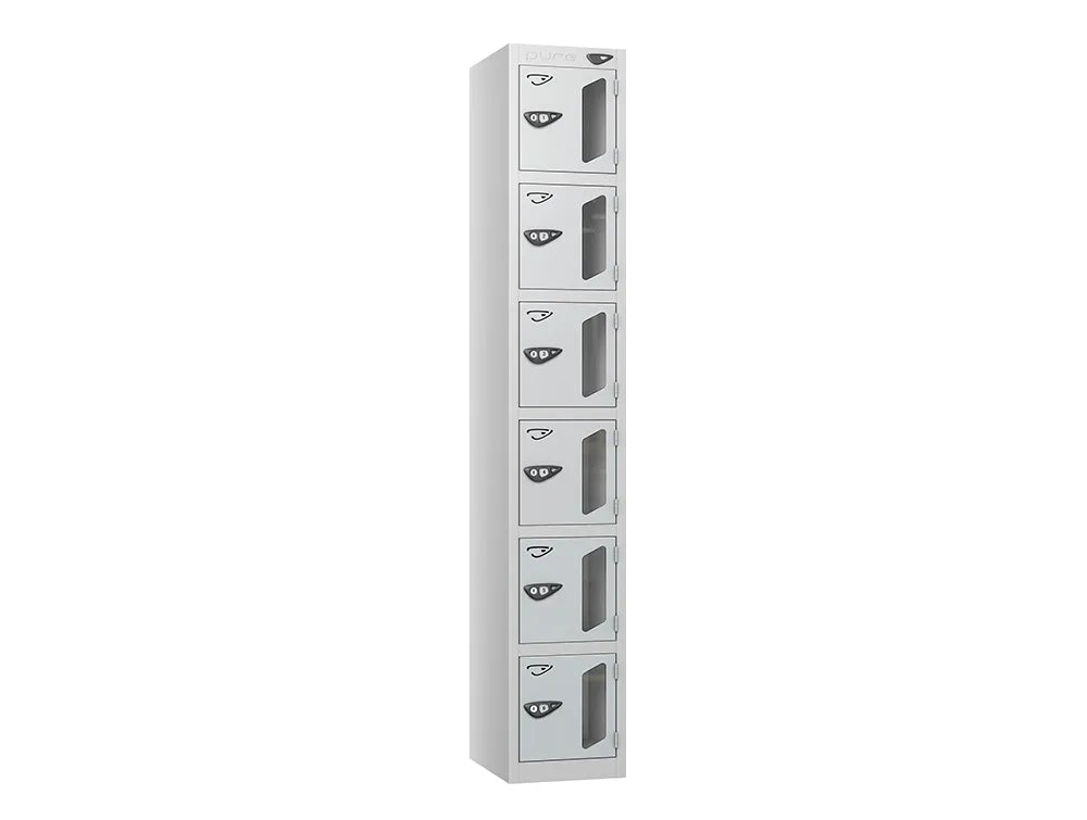 Vision 6-Door Locker - Pearl Silver