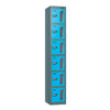 Vision 6-Door Locker - Slate Grey Cornflower Blue