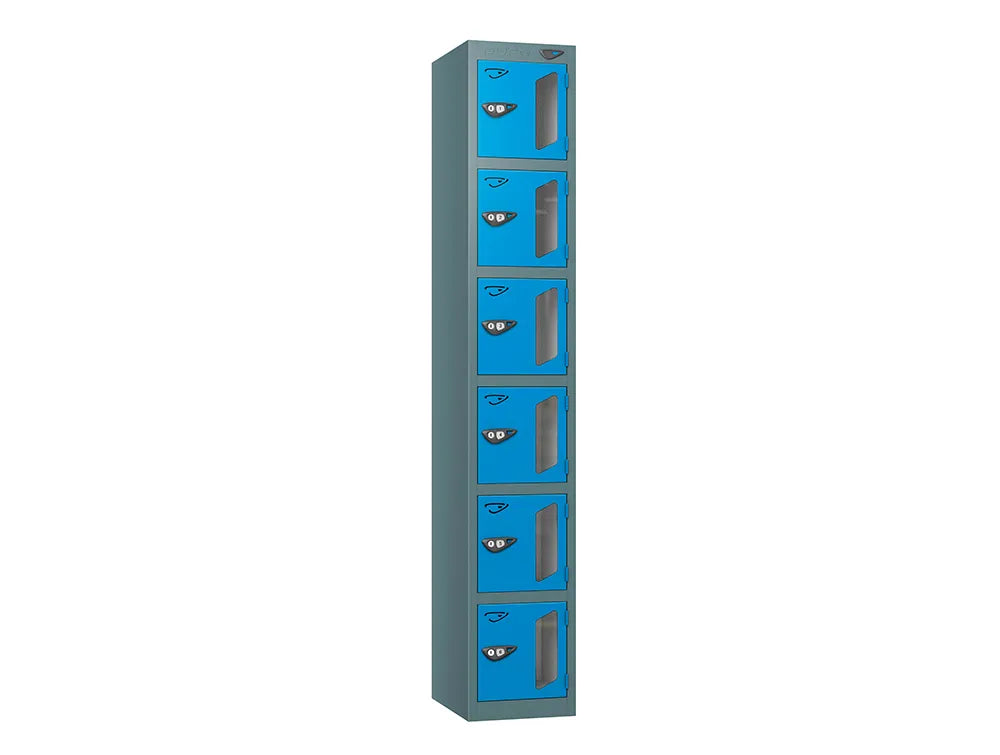 Vision 6-Door Locker - Slate Grey & Cobalt Blue