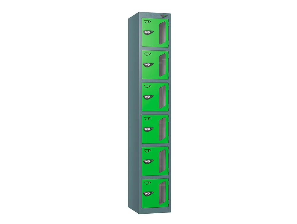 Vision 6-Door Locker - Slate Grey & Forest Green