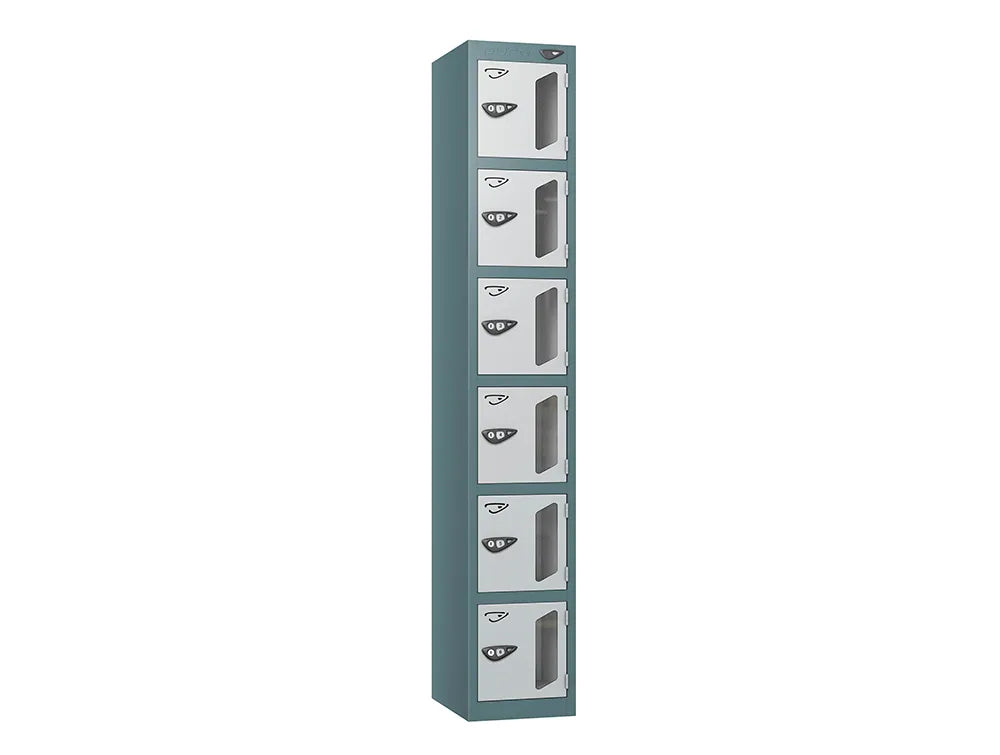 Vision 6-Door Locker - Slate Grey & Pearl Silver